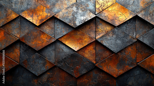 Bold Abstract Design Geometric Layers, Organic Curves, and Swirling Spirals in High Contrast