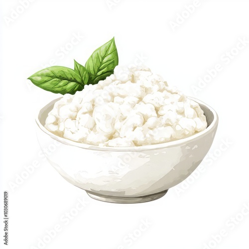 Juicy with cottage cheese vector illustration