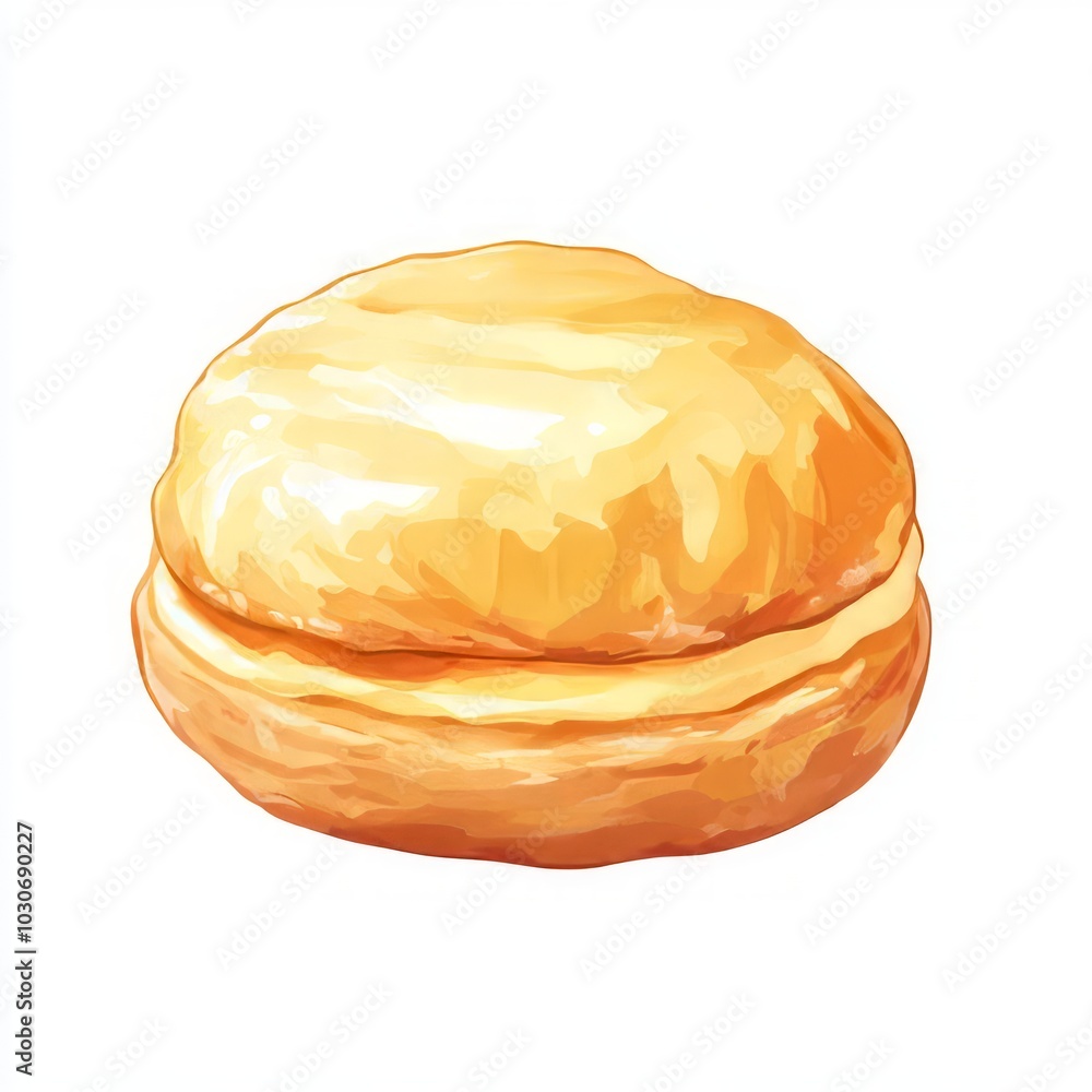 a Choux pastry , vector illustration with a white background, simple design, cute style, a Choux pastry , vector illustration with a white background, simple design, cute style,