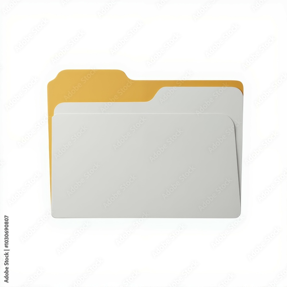 File folders, white isolated background File folders, white isolated background