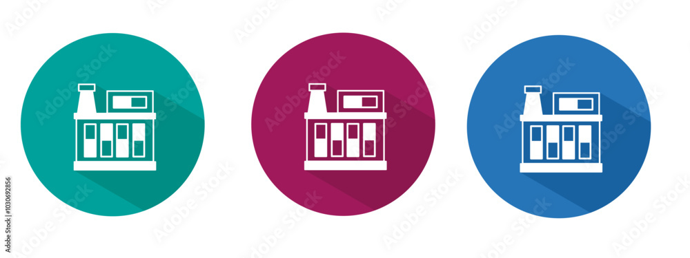 Icon for factory vector illustration in flat. Icon for factory vector illustration in flat.