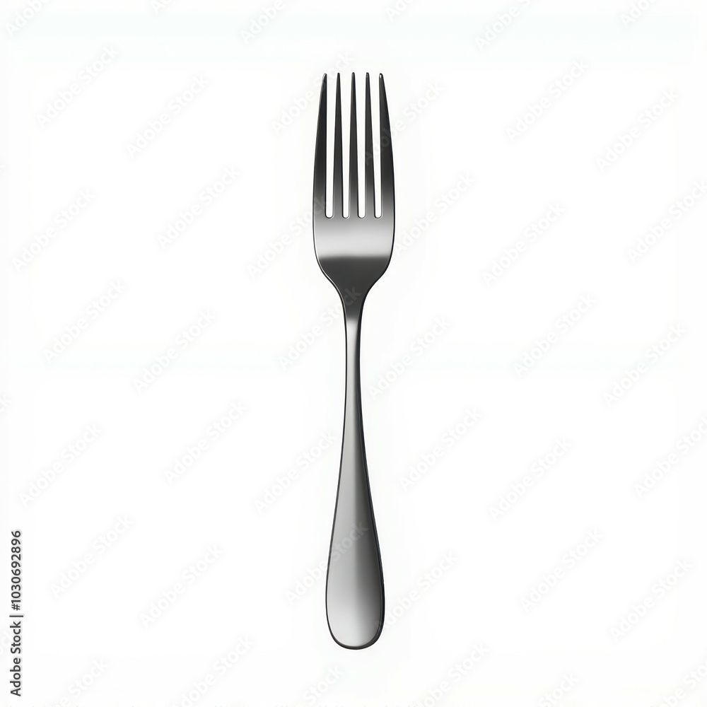 Stainless steel fork on white background Stainless steel fork on white background
