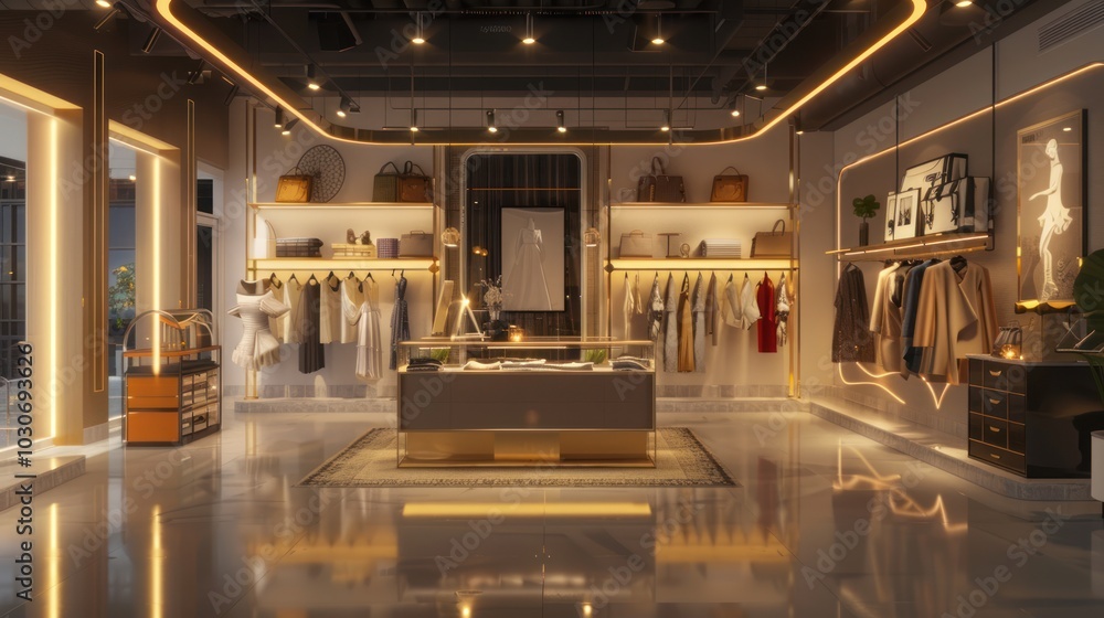Fototapeta premium Modern Boutique Interior Design
