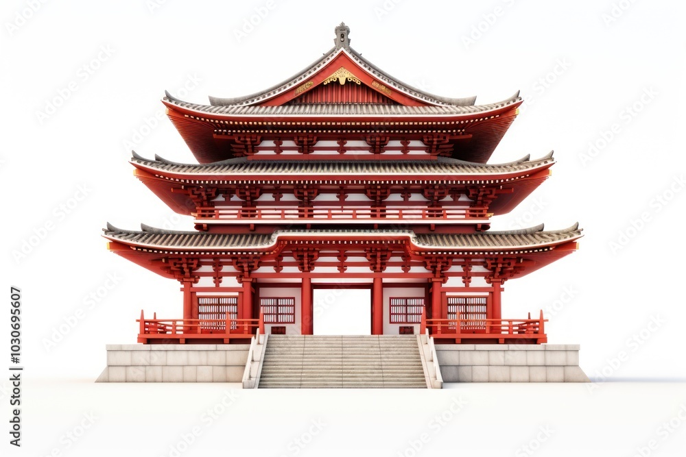Japanese temple architecture building. Japanese temple architecture building.