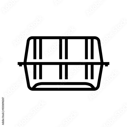 container plastic package line icon vector. container plastic package sign. isolated contour symbol black illustration