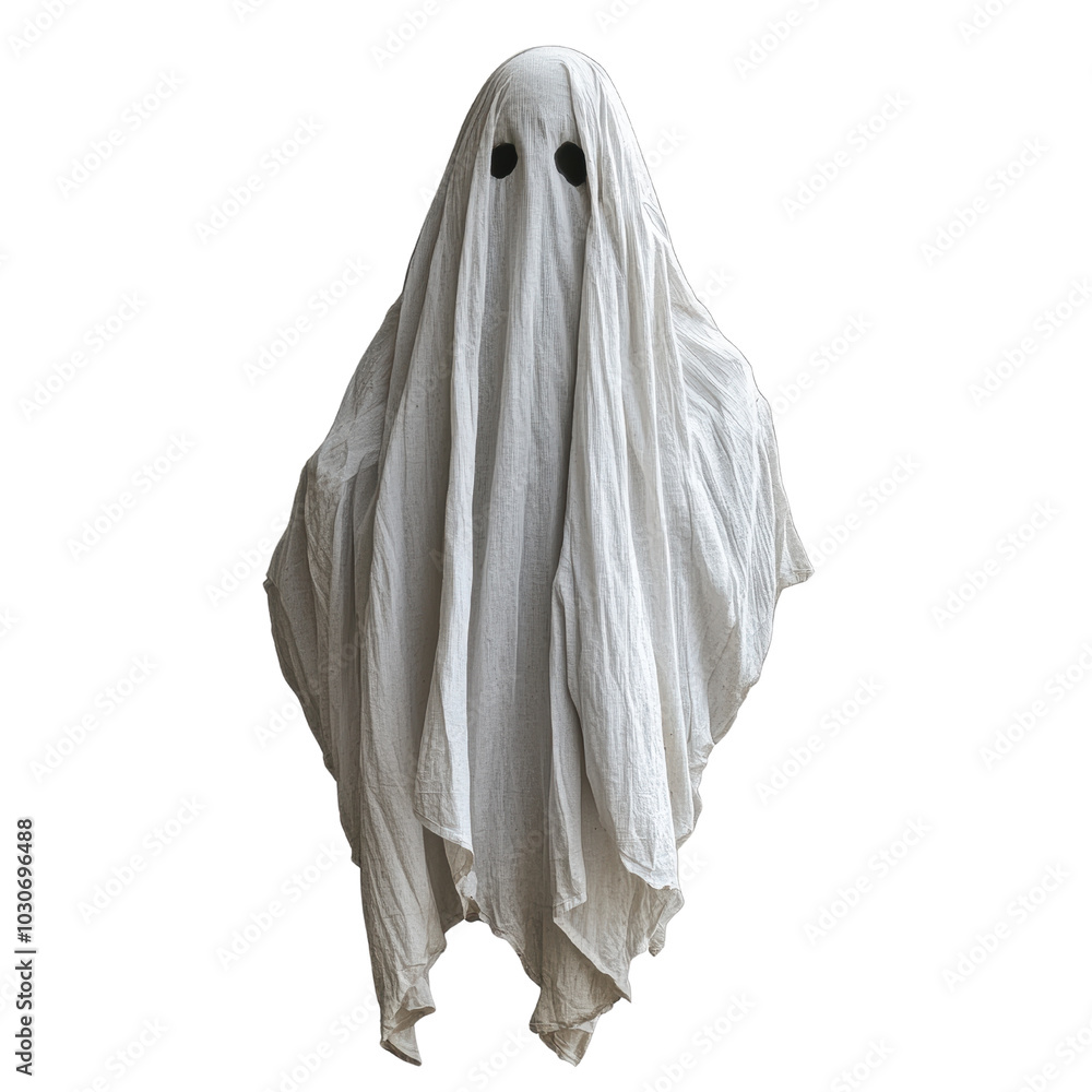 whimsical ghost figure draped in white fabric, evoking playful and ethereal spirit. This charming apparition captures essence of Halloween and adds touch of fun to any spooky decor whimsical ghost figure draped in white fabric, evoking playful and ethereal spirit. This charming apparition captures essence of Halloween and adds touch of fun to any spooky decor
