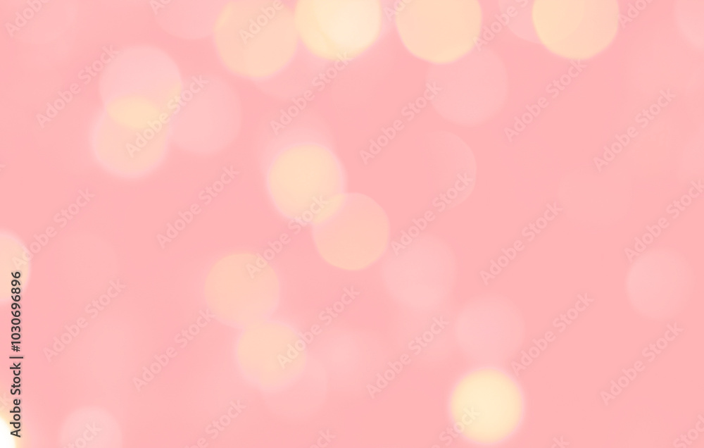 Defocused bokeh background in pastel colors with copy space. Defocused abstract background with pink and yellow circles on light pink background. Defocused bokeh background in pastel colors with copy space. Defocused abstract background with pink and yellow circles on light pink background.
