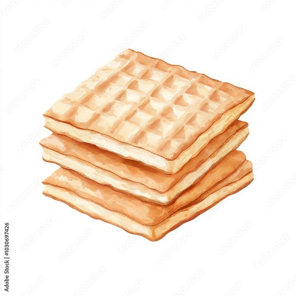 Crispy wafers vector illustration Crispy wafers vector illustration