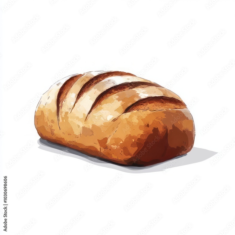 A rye bread illustration A rye bread illustration