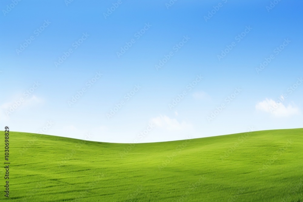 Serene green field landscape Serene green field landscape