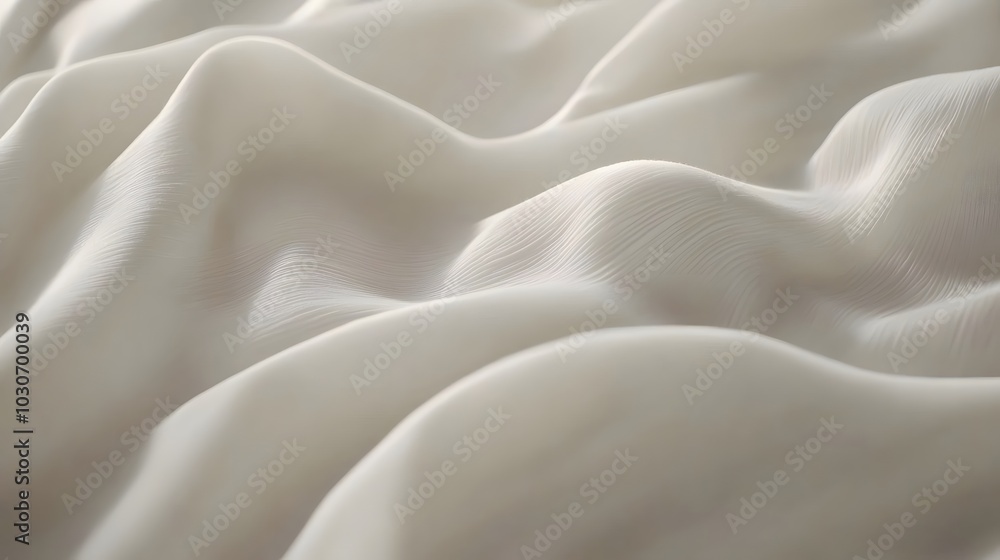 Obraz premium Polyester Blanket Coziness: A close-up of a soft, fuzzy polyester blanket, inviting comfort and warmth. 