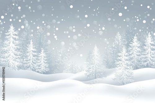Snowy background winter wonderland landscape.