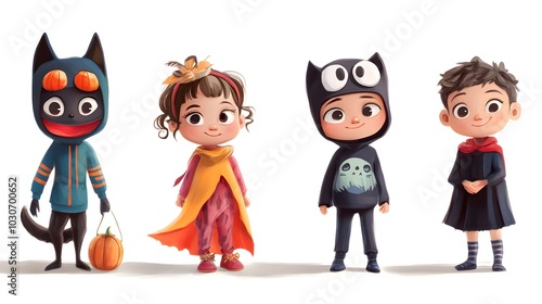 Halloween Costumes for Cute Cartoon Kids 