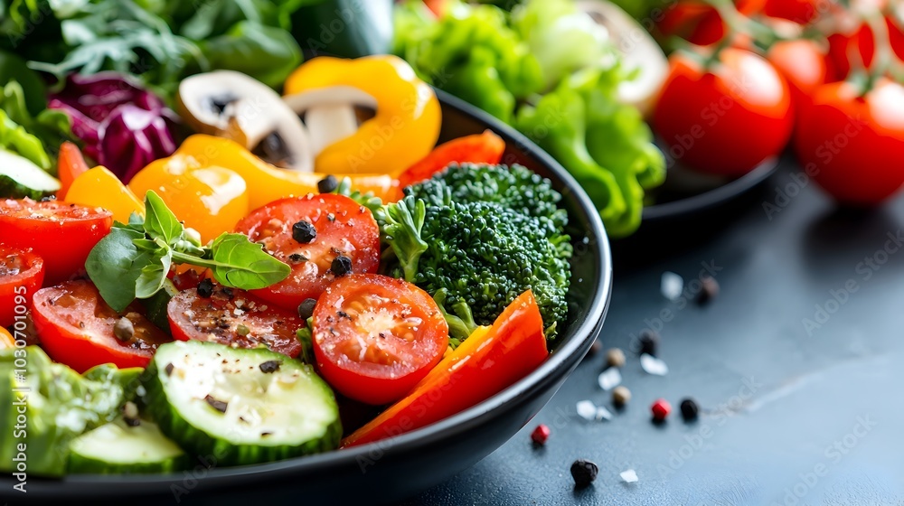Healthy Meal Prep with Fresh Vibrant Vegetables and Fruits Representing New Year s for Better Nutrition and Balanced Plant Based Eating Healthy Meal Prep with Fresh Vibrant Vegetables and Fruits Representing New Year s for Better Nutrition and Balanced Plant Based Eating