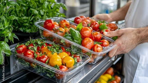 Healthy Meal Prep with Vibrant Fruits and Vegetables Representing New Year s for Better Nutrition and Wellness Goals