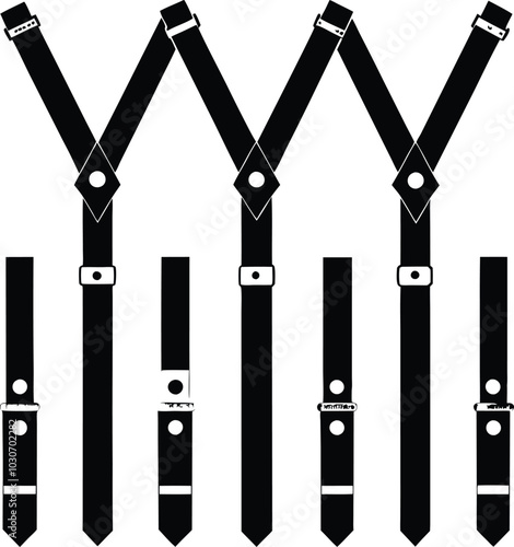 Suspenders belt silhouette vector illustration