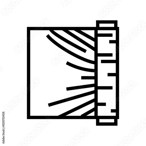 wrap plastic package line icon vector. wrap plastic package sign. isolated contour symbol black illustration