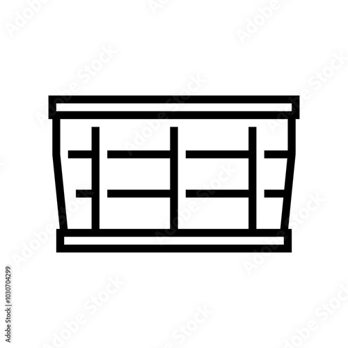 box plastic package line icon vector. box plastic package sign. isolated contour symbol black illustration
