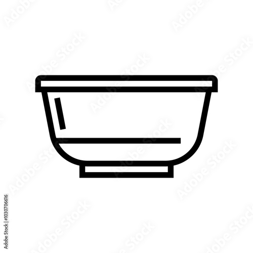tub plastic package line icon vector. tub plastic package sign. isolated contour symbol black illustration