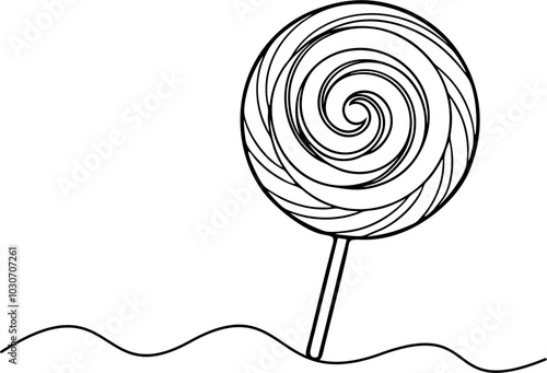 lollipop isolated on white background. illustration lolipop lineart