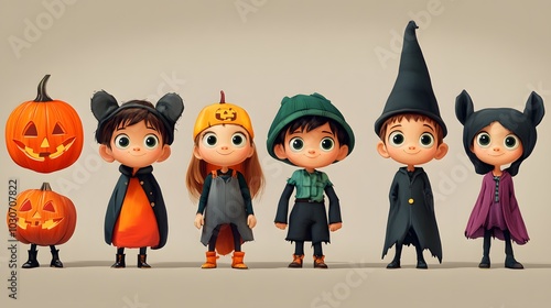 Halloween Costumes for Cute Cartoon Kids 