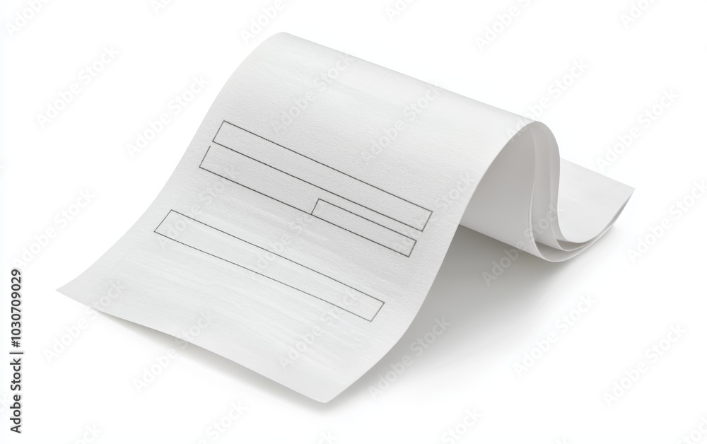 A cash register receipt showing a total savings amount, isolated on a white background, symbolizing Black Friday discounts A cash register receipt showing a total savings amount, isolated on a white background, symbolizing Black Friday discounts