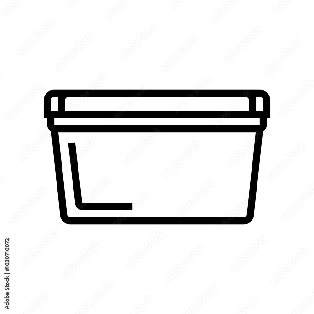 food storage container plastic package line icon vector. food storage container plastic package sign. isolated contour symbol black illustration food storage container plastic package line icon vector. food storage container plastic package sign. isolated contour symbol black illustration