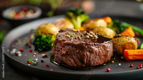 Grilled Steak with Roasted Vegetables