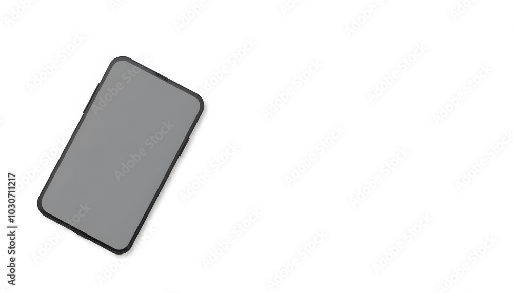 Smartphone with a blank screen isolated on a plain background, perfect for technology and mobile device visuals Smartphone with a blank screen isolated on a plain background, perfect for technology and mobile device visuals