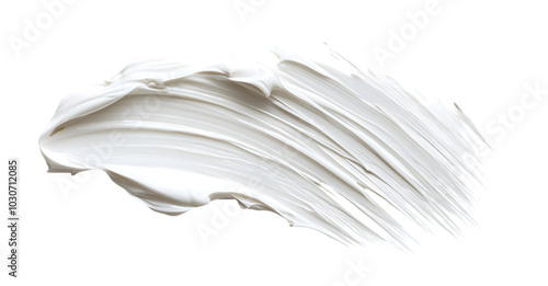 Creating Depth with Creamy Glaze Acrylic Brush Strokes isolated on transparent background. PNG file, cut out