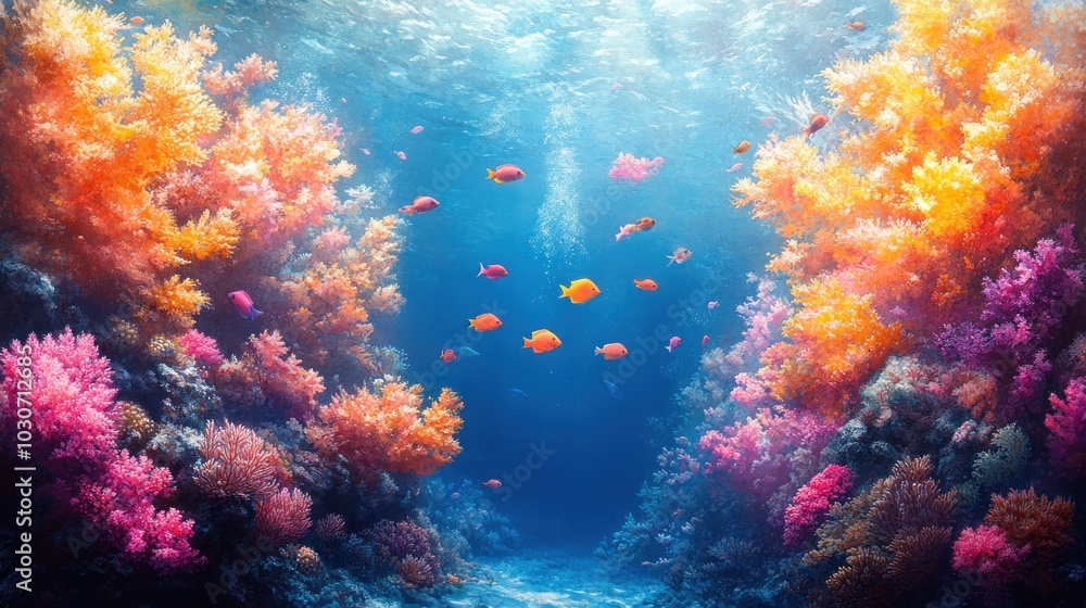 Vibrant Underwater Coral Reef Vibrant Underwater Coral Reef