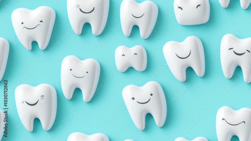 A seamless pattern of white tooth-shaped objects on a pink background, symbolizing dental care, health, and oral hygiene in a playful design.. A seamless pattern of white tooth-shaped objects on a pink background, symbolizing dental care, health, and oral hygiene in a playful design..