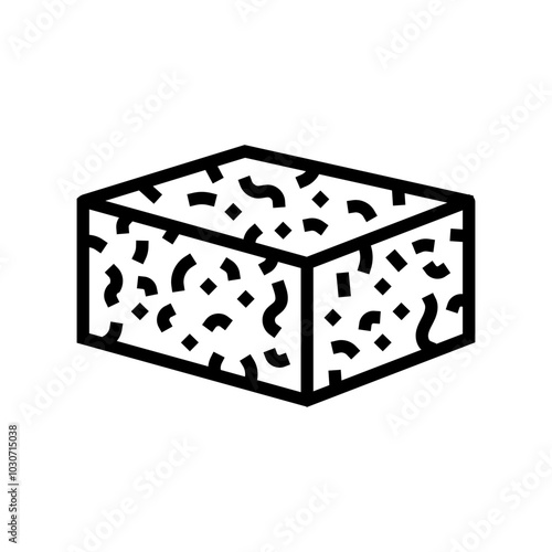 tofu block vegan food line icon vector. tofu block vegan food sign. isolated contour symbol black illustration