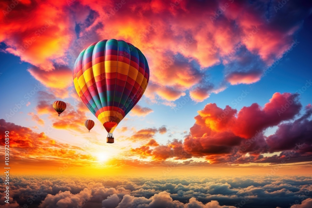 Hot air balloon sky backgrounds landscape. Hot air balloon sky backgrounds landscape.