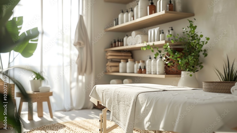 Fototapeta premium Relaxing Spa Room Interior Design