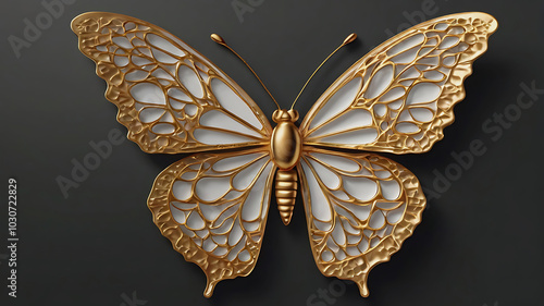 Closeup Of A Butterfly Serene Capturing Cemetery Mirroring Beauty Background