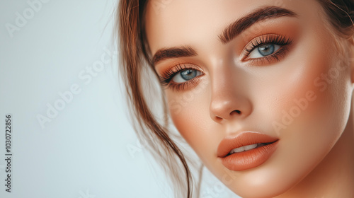 Wallpaper Mural Młoda kobieta o idealnie gładkiej skórze poddaje się zabiegowi kosmetycznemu.  Torontodigital.ca