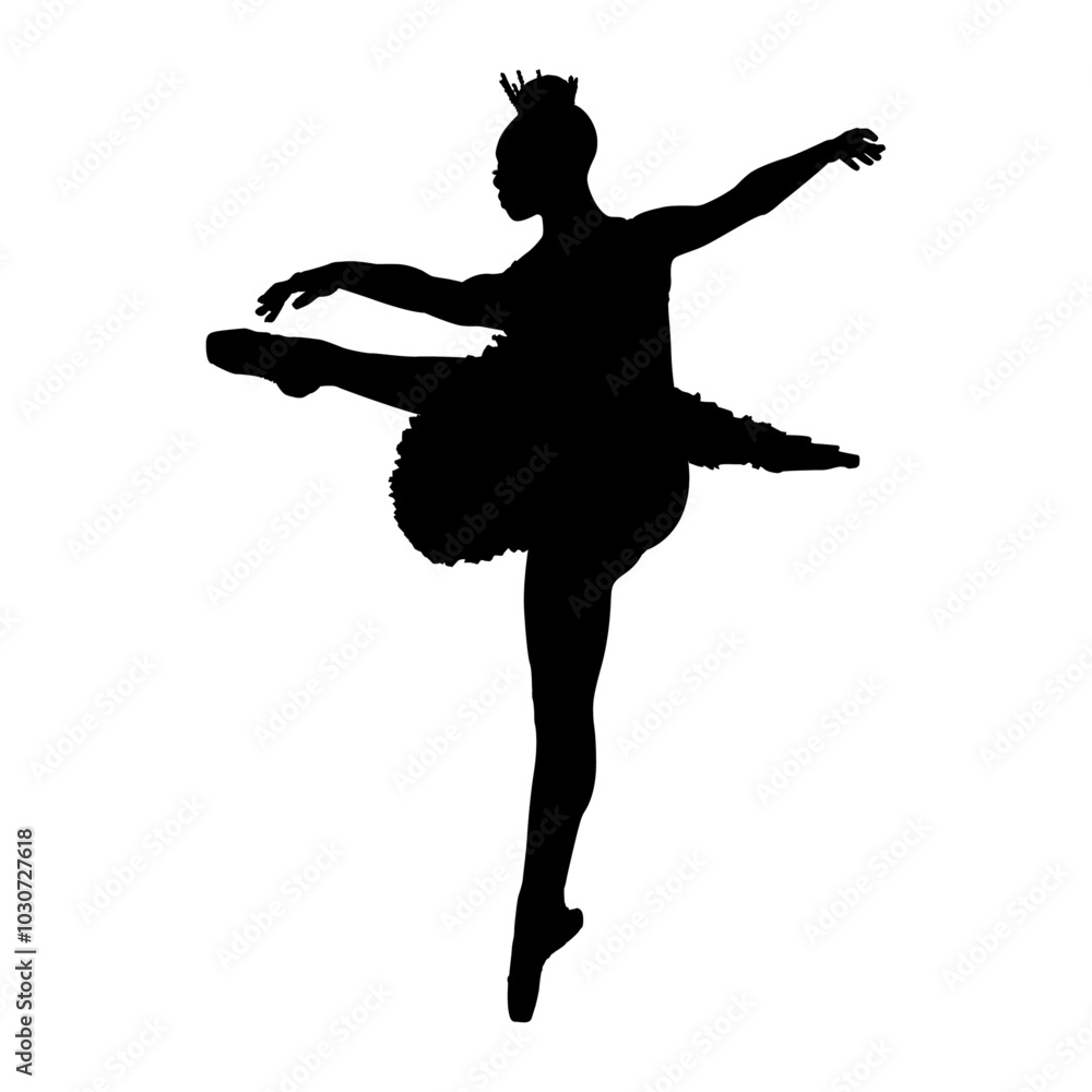 Ballet dancer vector silhouette image Ballet dancer vector silhouette image