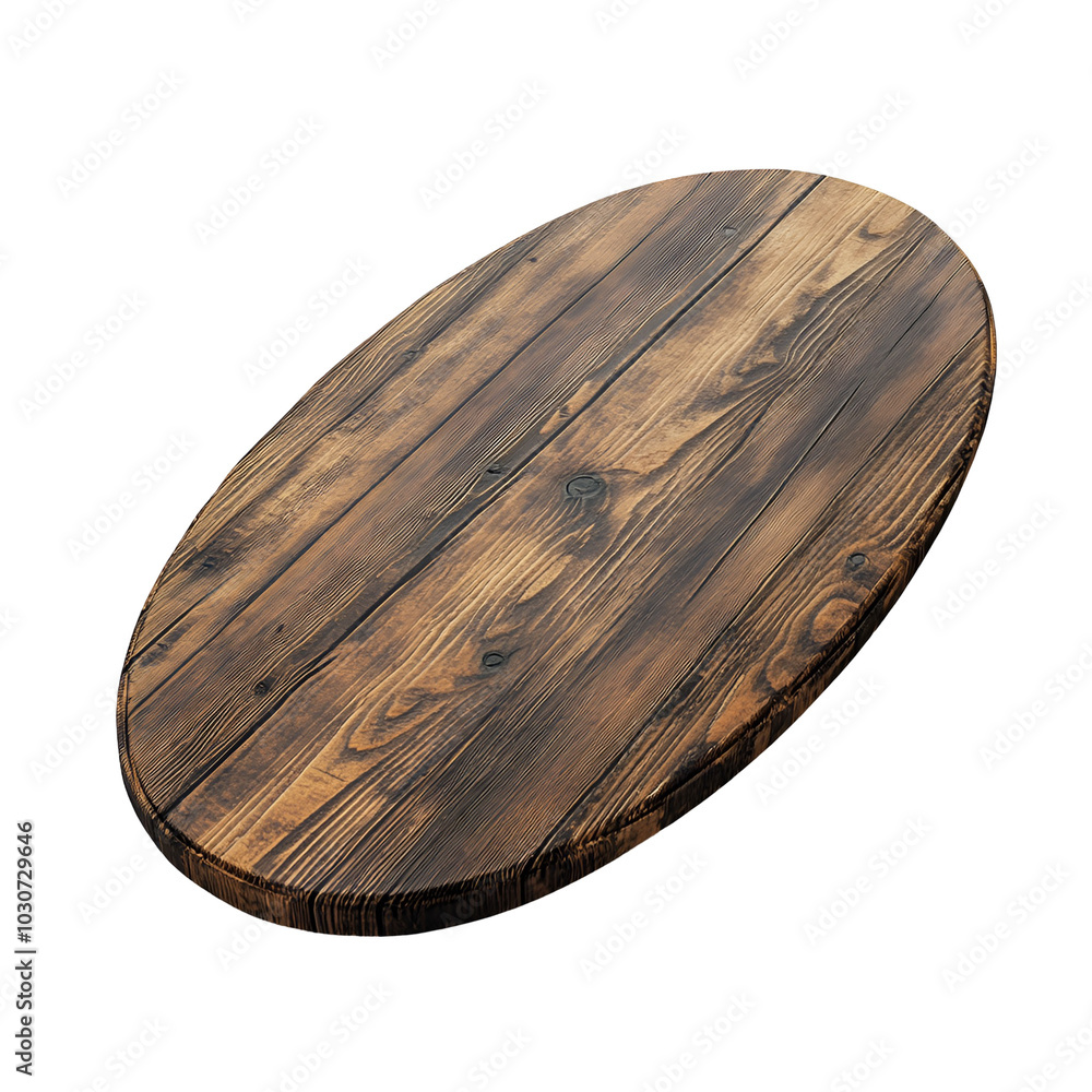 Rustic Wooden Tabletop Oval Shape Brown Grain Rustic Wooden Tabletop Oval Shape Brown Grain