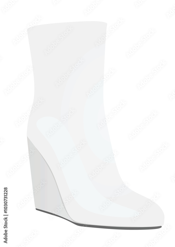 White women boots. vector illustration White women boots. vector illustration