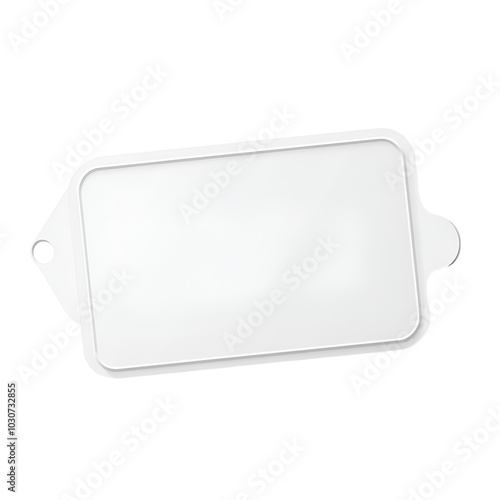 Blank White Plastic Tag With Hole