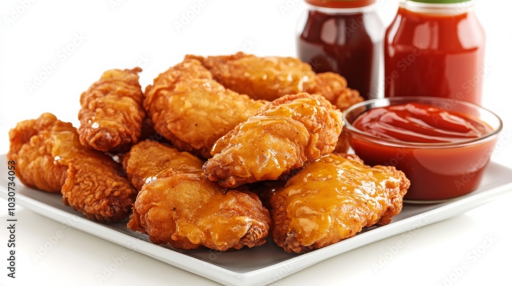 Crispy Chicken Wings with Sauce. Crispy Chicken Wings with Sauce.