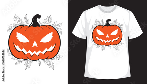 Halloween T-shirt designs for Halloween holiday, Vector Halloween elements, Witch pumpkin ghost, scary boo Tshirt design