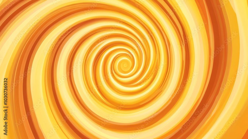 The image features a hypnotic spiral pattern with a gradient of warm colors ranging from yellow to orange, giving an illusion of depth and motion. The image features a hypnotic spiral pattern with a gradient of warm colors ranging from yellow to orange, giving an illusion of depth and motion.