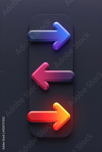 Flat style simple arrow icon design photo