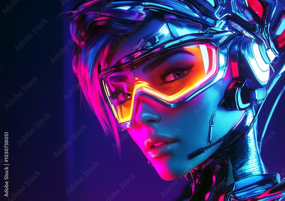 Stylized Portrait of a Futuristic Female Character for Sci-Fi Illustrations Stylized Portrait of a Futuristic Female Character for Sci-Fi Illustrations