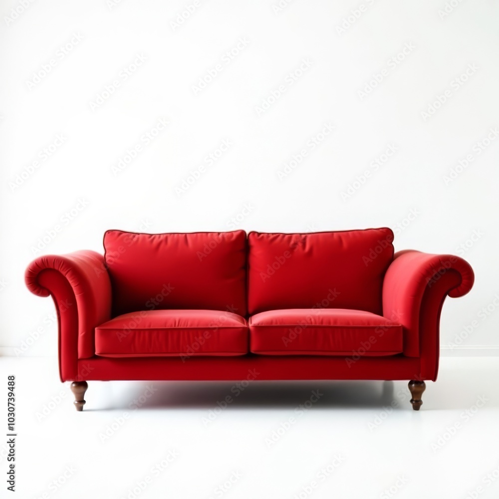 red sofa isolated on white red sofa isolated on white