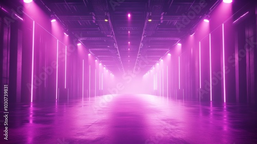 Futuristic Neon Corridor