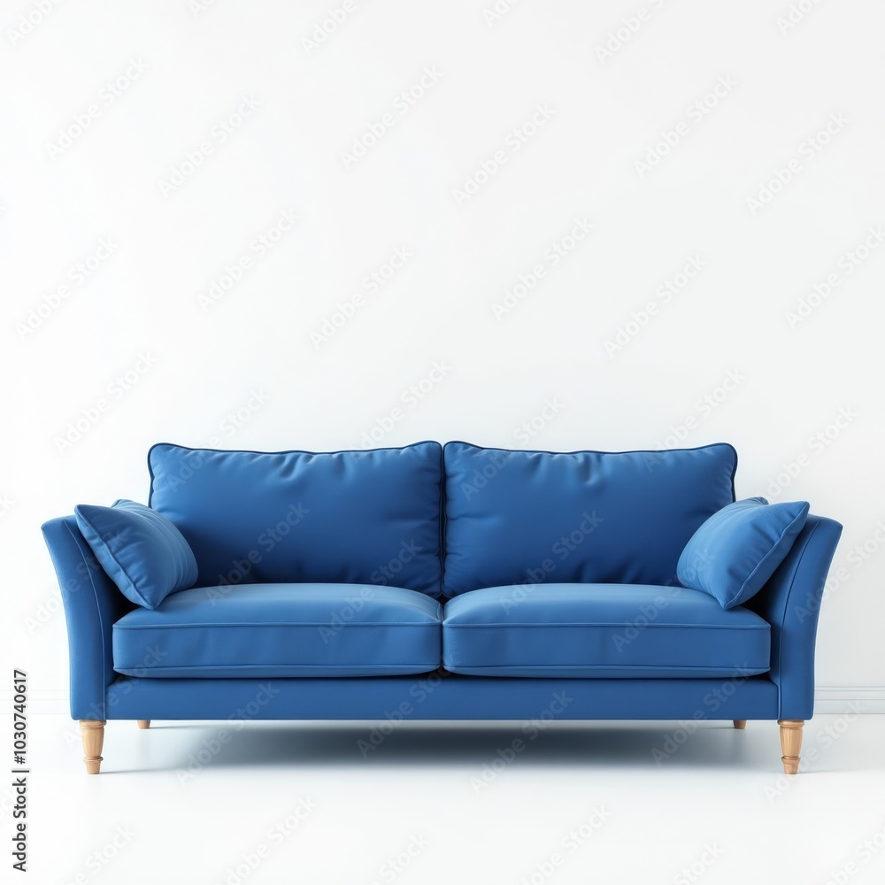 Blue sofa isolated on white background Blue sofa isolated on white background