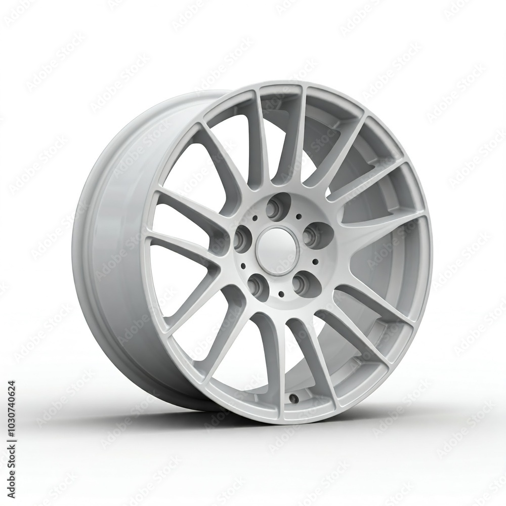 Obraz premium car wheel isolated on white